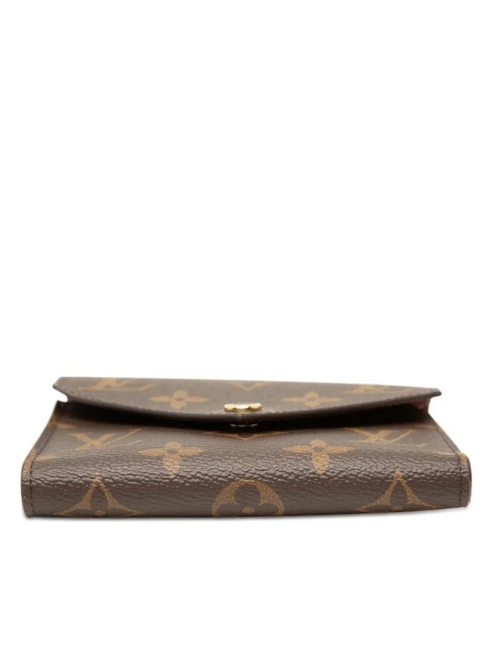 Louis Vuitton Monogram Portefeuille Victorine Trifold Wallet Brown Leather